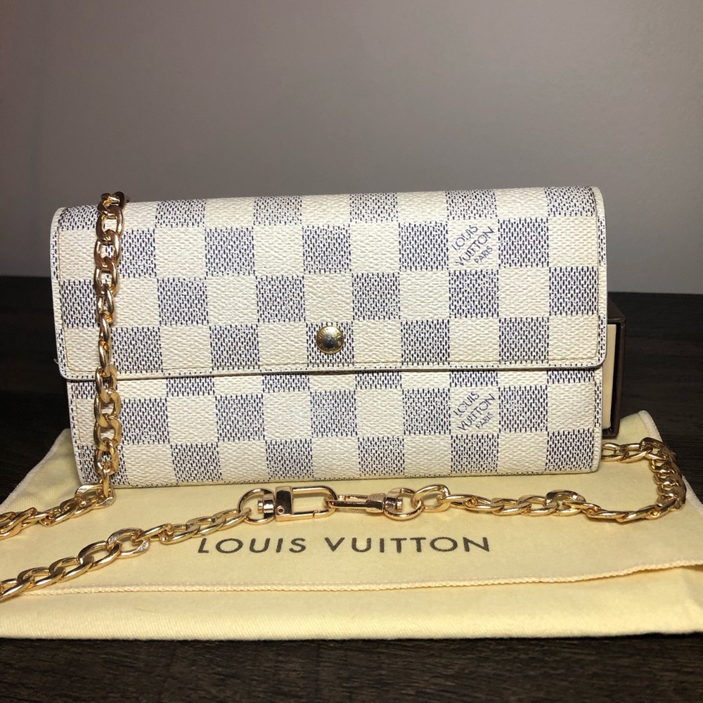 AUTHENTIC LOUIS VUITTON DAMIER AZUR SARAH WALLET